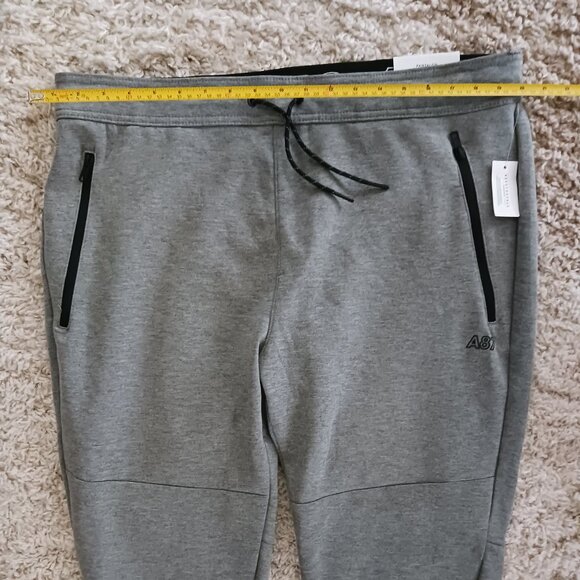 NWT Aeropostale Mens Jogger Pants Drawstring Waist Grey Size XL Zipper Pockets - Picture 8 of 12